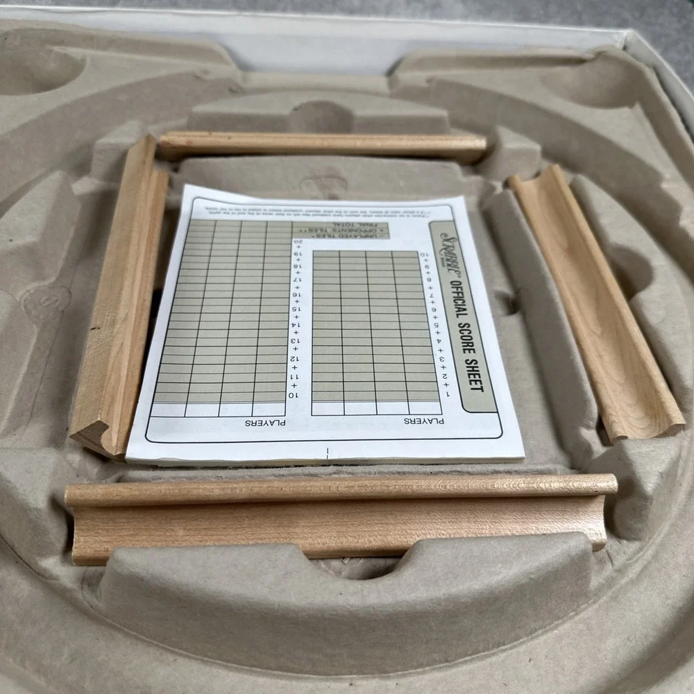 Scrabble 1989 Complete Deluxe Rotation Turntable Board Game MISSING LETTERS